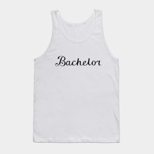 Bachelor Type Design - Black Tank Top